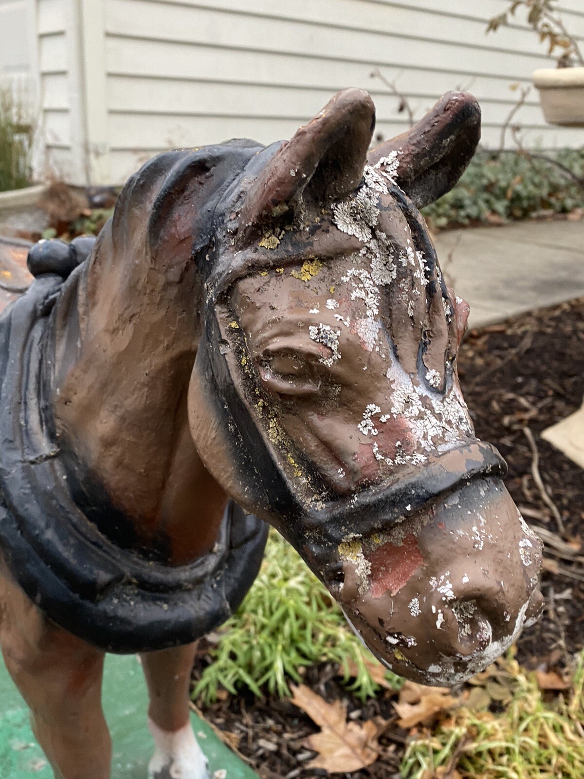 Vintage Horse Equestrian Garden Statue Cement Yard Decor Lawn Sculpture Heavy eBay