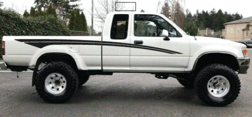 Vintage Retro Style Graphics They Fit Toyota P/U EXTRA CAB, 1990 Extra Cab - Picture 3 of 6