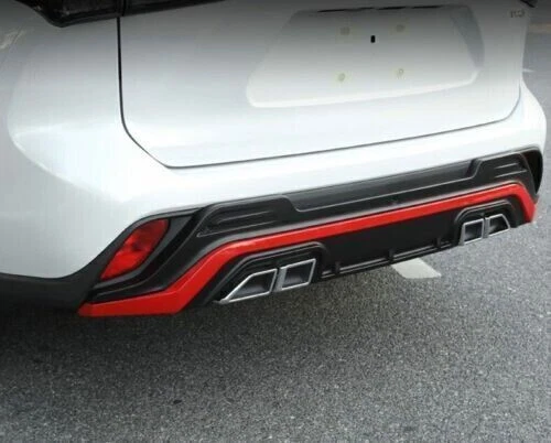 Tablero de alerón difusor de parachoques trasero negro y rojo para Toyota Highlander 2020-2022 Foto 4 de 4