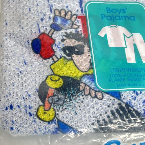 Vtg Boys Pajama Set Carters Size 6 Short Sleeve Long Pants Skateboarder NEW - Picture 6 of 9