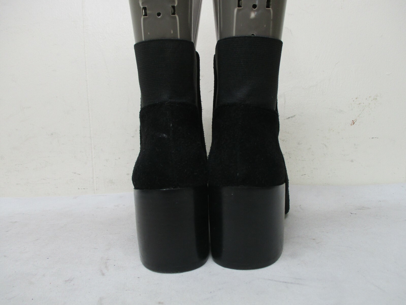 Zara Woman Black Suede Leather Slip On Ankle Boots Womens Size 39 EUR image 6