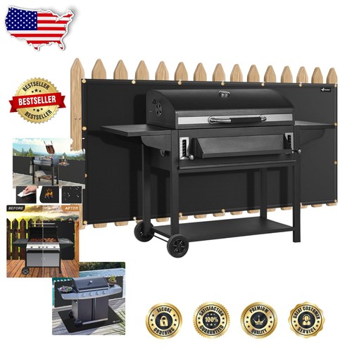 Allwetter feuerfeste Grillmatte & Sichtschutz - 5'x8" für Terrasse & Balkon