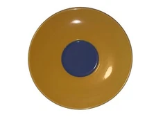 Lindt Stymeist Colorways 6” Vintage Coffee or Tea Saucer Blue Centre Yellow Rim!