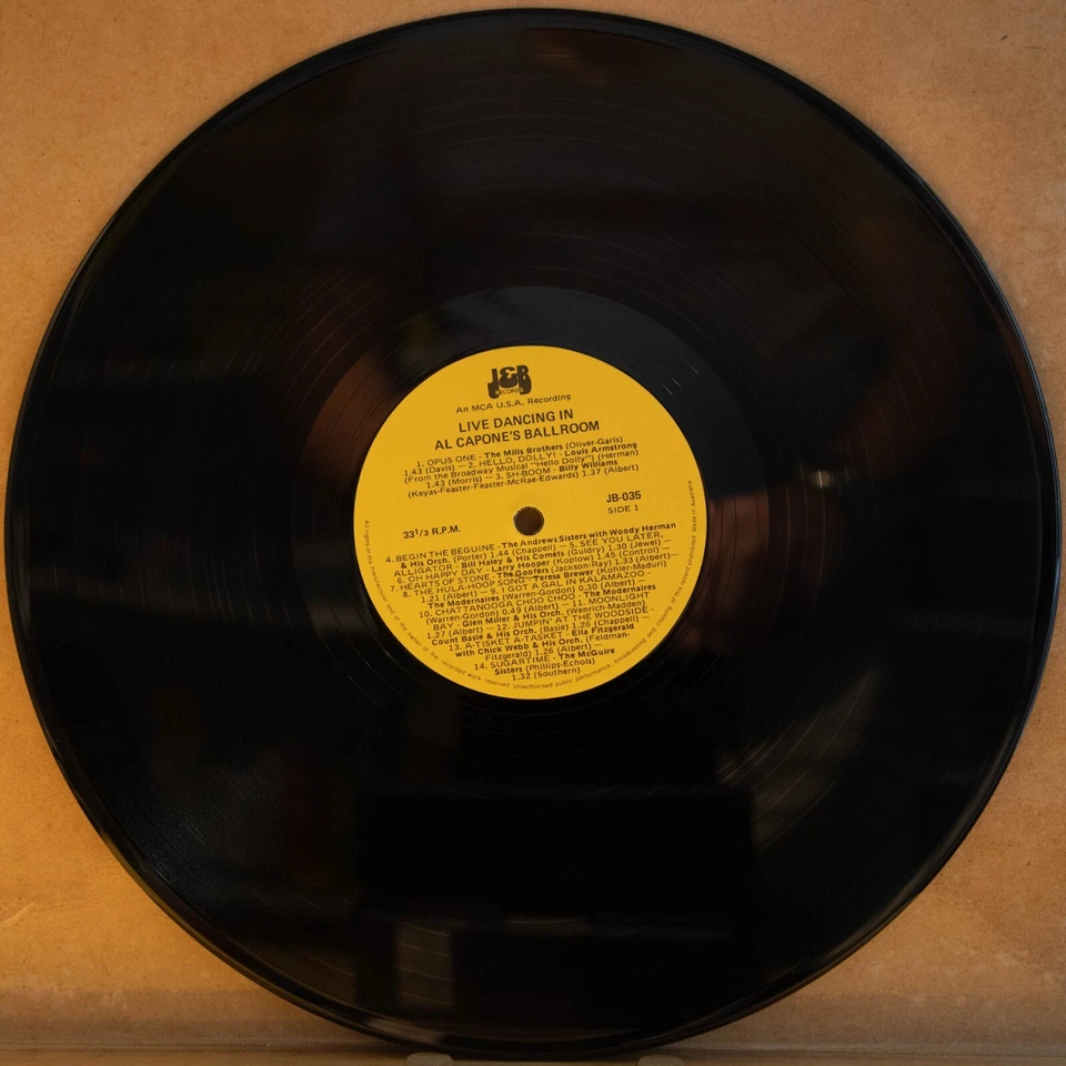 LIVE DANCING IN AL CAPONE'S BALLROOM - VARIOUS - Vinyl LP - J&B - 1976 - VG 2156 - Image 2 of 4