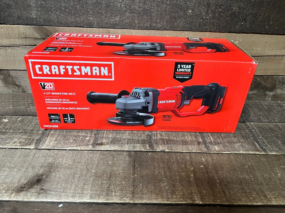 ⚡️ CRAFTSMAN V20* Angle Grinder, Small, 4-1/2-Inch, Tool Only (CMCG400B) NEW ⚡️