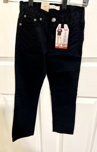 Boys Levis 511 Slim to Ankle Black Jeans Black Logo Size 6 NEW WITH TAGS - Picture 2 of 5
