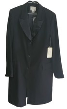 Field Manor Long Coat Black Size 16 Nwt