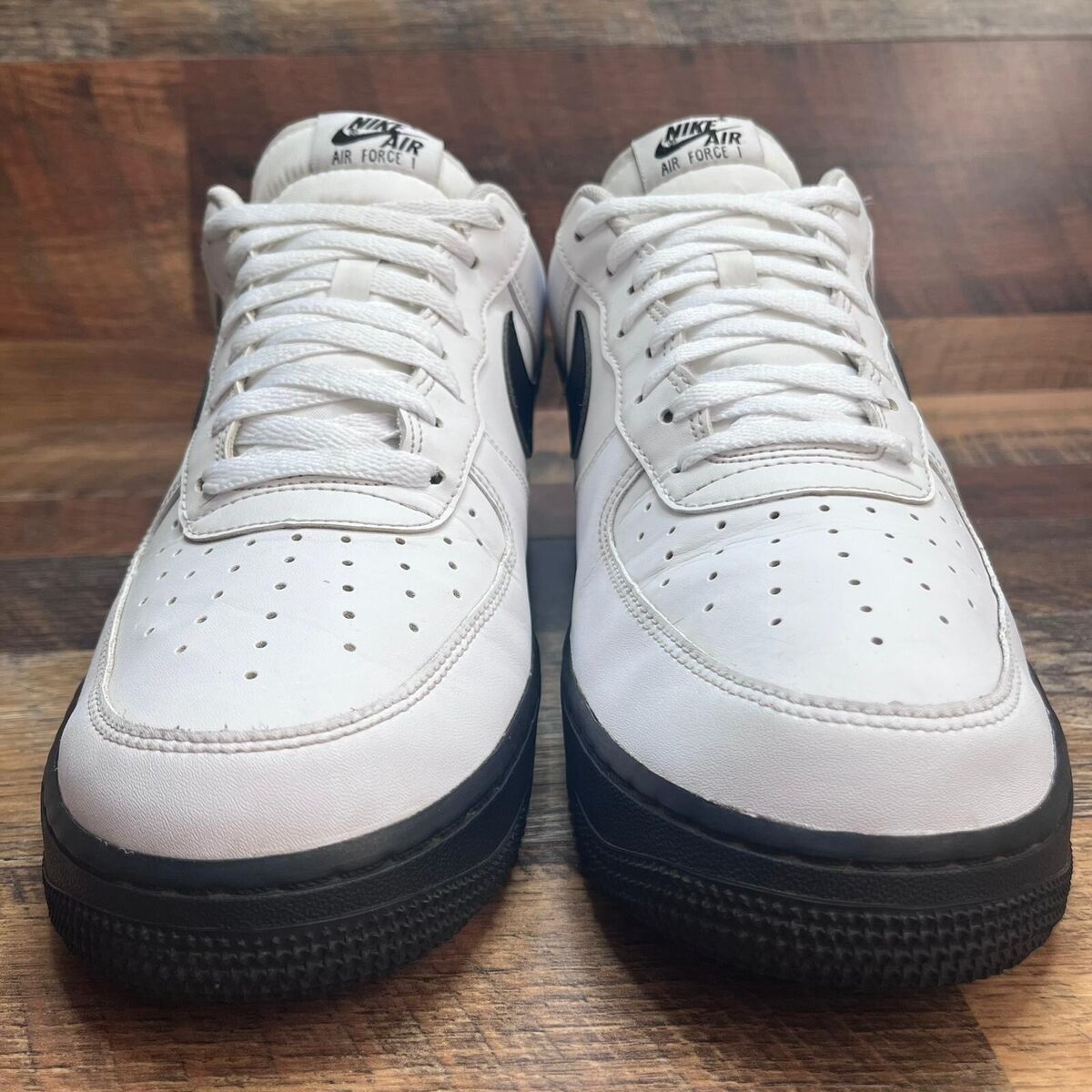 Nike Men's Air Force 1 Low White Black Sole Shoes CK7663-101 Nike Men's Air Force 1 Low White Black Sole Shoes CK7663-101