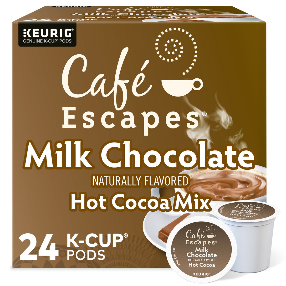Milk Chocolate Hot Cocoa K-Cup Pods, 24/Box Milk Chocolate Hot Cocoa K-Cup Pods, 24/Box