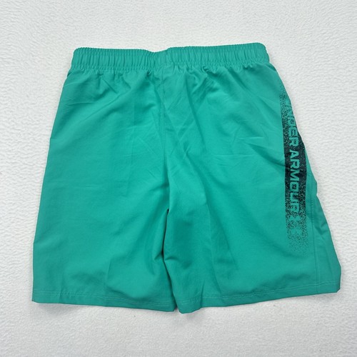 Under Armour Boys Youth Woven Athletic Shorts Size Large Green - Picture 2 of 9