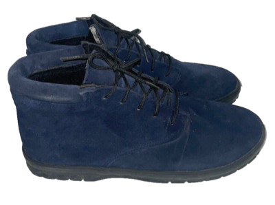 Green Ease Vintage Women s Navy Blue Suede Lace-up Winter Boots size 6AA w/Box
