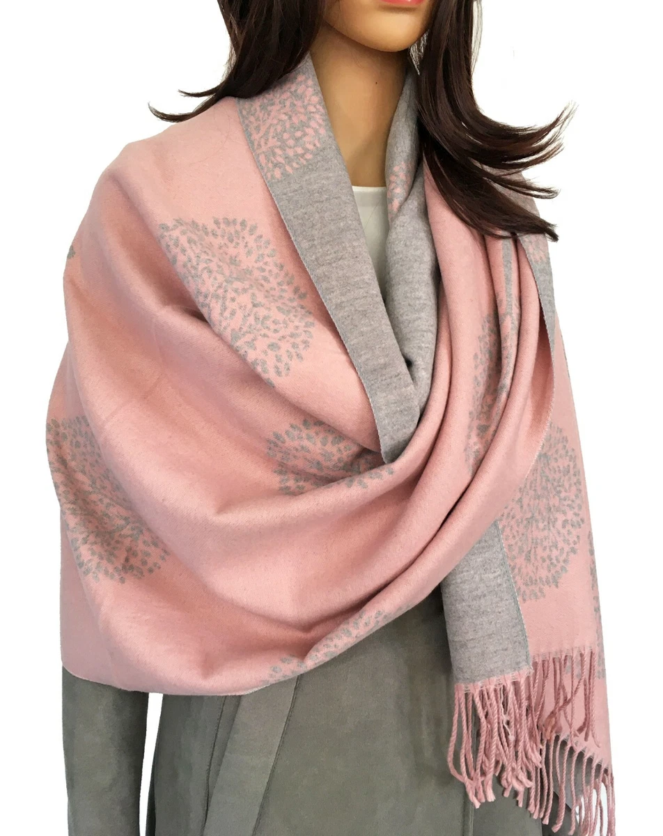 REVERSIBLE SHAWL SCARF GREY