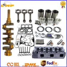 for Kubota D950 Engine Overhaul Rebuild Kit-Crankshaft/Conrod/Cylinder Head Kit