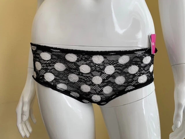 Pantalón corto Passionata by Chantelle lunares nuevo con etiquetas negro/blanco XSmall Foto 2 de 4