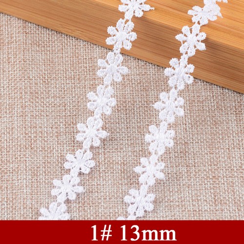 13/15/25mm Guipure Embroidered Daisy Flower Lace Trim Sewing and Embellishment - Picture 12 of 63
