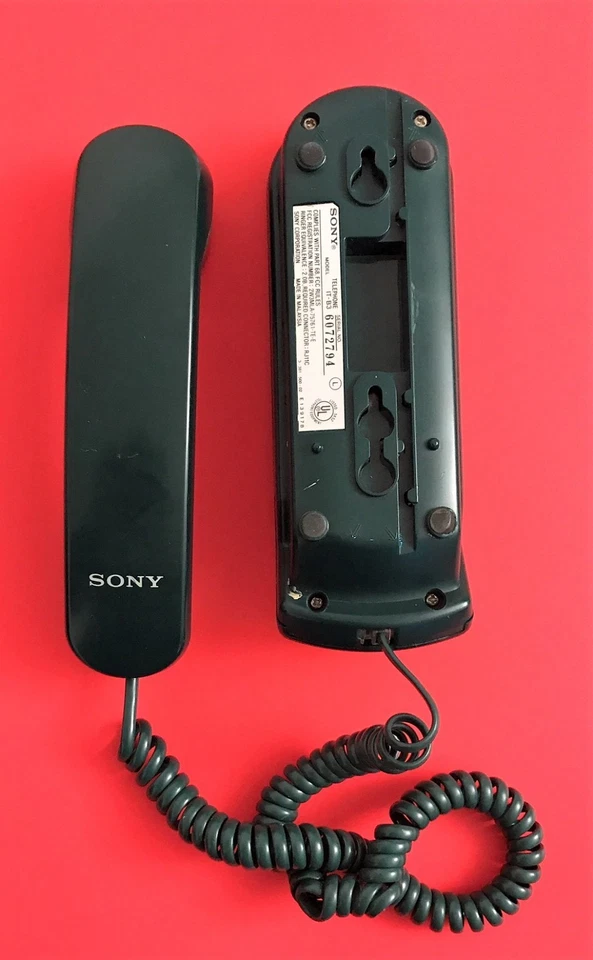 Teléfono Sony Verde IT-B3 Dormitorio Garaje Teléfono Línea Única Cable Escritorio Montaje en Pared Foto 3 de 3