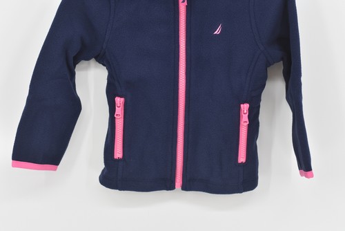 Toddler Girl's Nautica Polar Fleece Front Zippered Jacket, Navy Blue, 2T - Picture 3 of 5