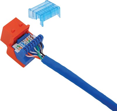 38 x ICC IC1078E50R Module Cat 5e EZ Orange Network Outlet Jack - NEW