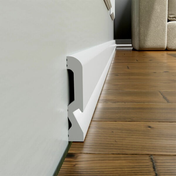 Zócalo Blanco LED 10cm Alto LCL-16 Zócalo Moderno Impermeable 1 Metro Largo