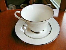 Oxford White Echo Cup & Saucer Set USA Lenox Bone China Mult Avail