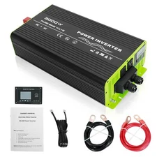 3000W Pure Sine Wave Inverter Charger DC 12V to AC 120V Power Inverter