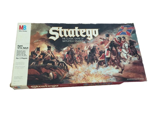 Vintage Stratego 1986 Board Game Milton Bradley Battlefield Strategy Complete