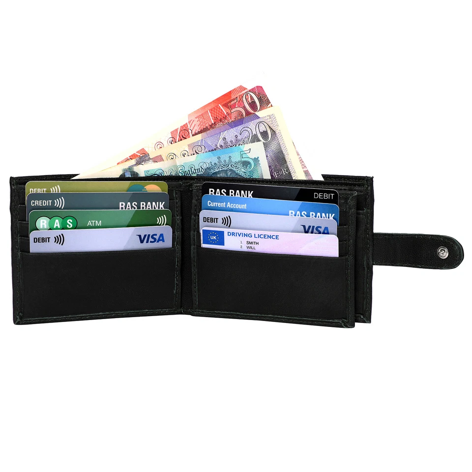 Gents Real Leather Wallet RFID SAFE Contactless Card Blocking ID Protection 340 - Image 3 of 4