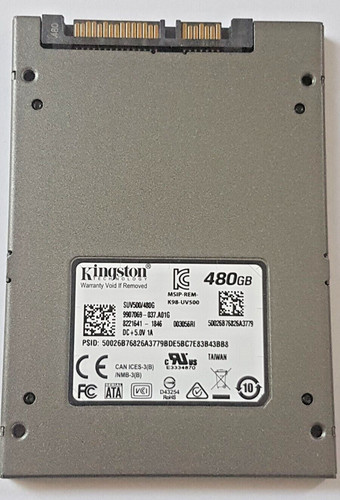 480 GB SATA III Kingston SSDNow UV500 SUV500/480G 3D-NAND TLC 2.5" Festplatte