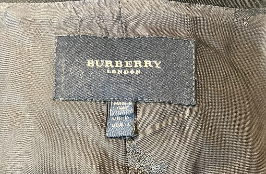 BURBERRY London Black Tailored Wool, Lined, Military detail BURBERRY London Black Tailored Wool, Lined, Military detail