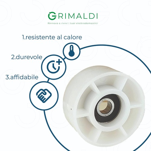 X4 TENDICINGHIA PULEGGIA MOTORE CON CUSCINETTO PER ASCIUGATRICE BOSCH 00632045 - Foto 4 di 9