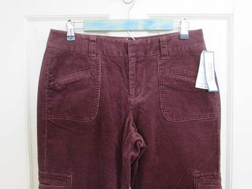 NWT Dockers Womens Size 4 (30x31.5) Purple Favorite Fit Corduroy Pants 60-21089 - Picture 2 of 6