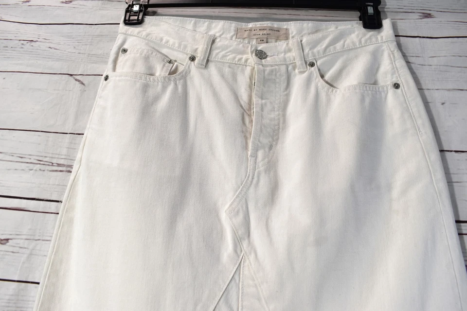 Falda Marc By Marc Jacobs Icon para mujer 29 denim blanco roto 100 % algodón Foto 2 de 4