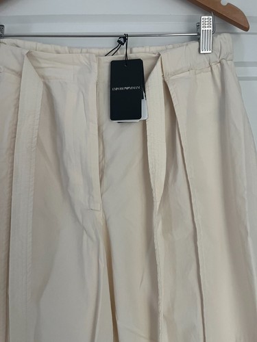 EMPORIO ARMANI Straight Trousers Beige – M/12 - 5+ items free AU post - Picture 6 of 15