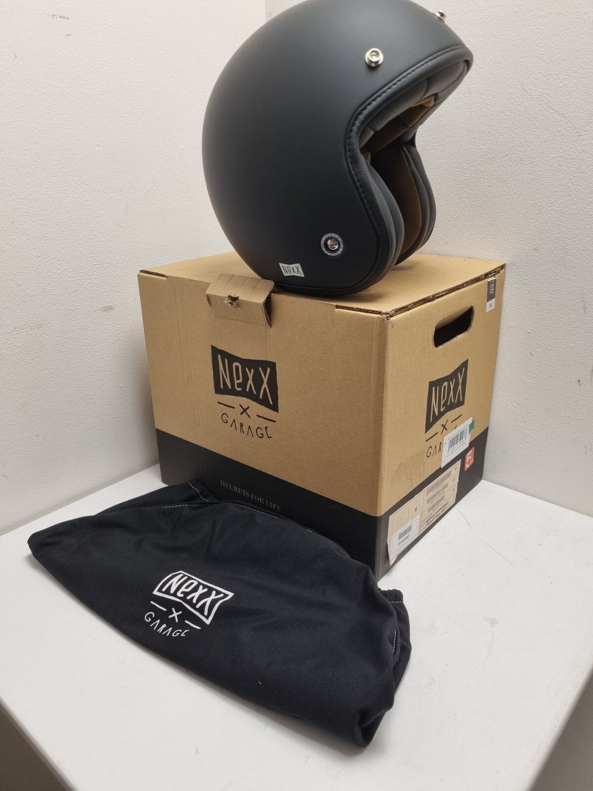 Casque jet NEXX X.G10 Purist noir mat en taille M pour moto urbaine