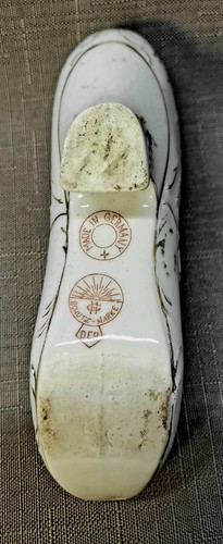 Vintage Floral Pansey Porzellan Multicolor Schutz Marke German Shoe - Bild 6 von 7