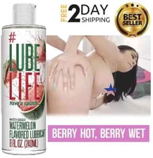 Lube Life Water-Based Watermelon Flavored Lubricant, Personal Lube for Men, Wome