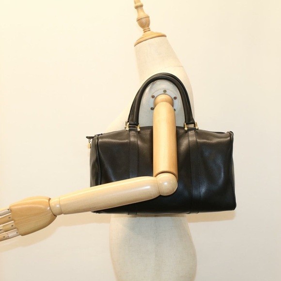 Vintage Balenciaga Boston Bag in Navy & Gold Hardware | eBay