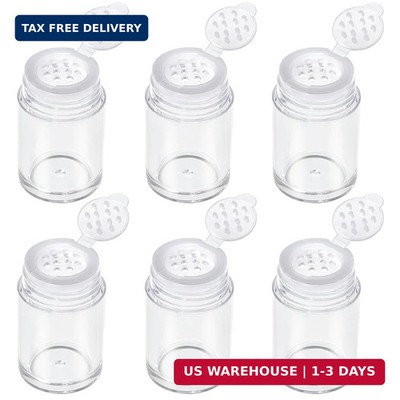 6 Pieces Mini Empty Loose Powder Bottle Travel Cosmetic Glitter Powder Eye Shado