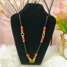 Necklace Rope 3 Hooks 24" inches Gold Micron Hanging Pendant Thai Buddha Amulet