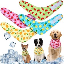 Reginary 4 Pack Dog Cooling Bandanas Summer Ice Neck Wraps