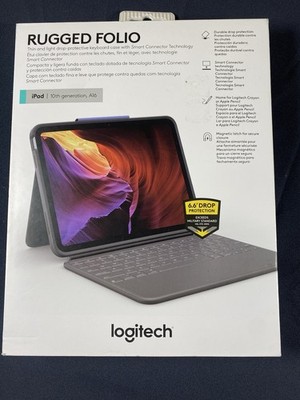Logitech Rugged Folio Keyboard Case for Apple iPad 10th Gen & A16 Smart Graphite