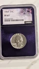 1964 Washington Silver Quarter 25c NGC PF 67 Proof - Trader Bee Purple Core Slab
