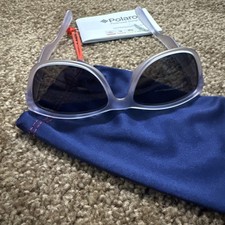Polaroid Polarized Youth Sunglasses With Soft Bag Translucent Slightly Purple