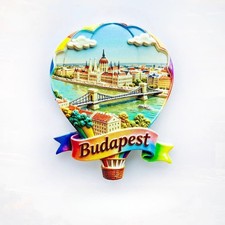 Hungary Budapest Hot Air Balloon Danube Fridge Magnets 2026 Souvenir