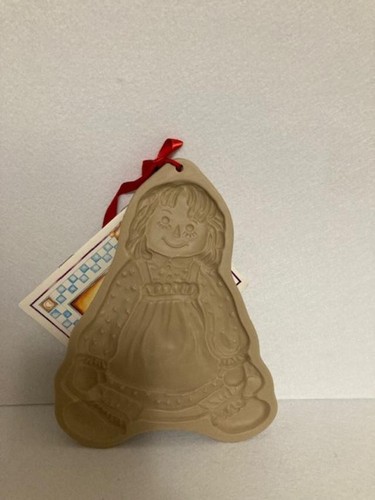 Borsa marrone Cookie Art - Raggedy Ann forma stampo include ricettario - datata 1985 - Foto 1 di 3