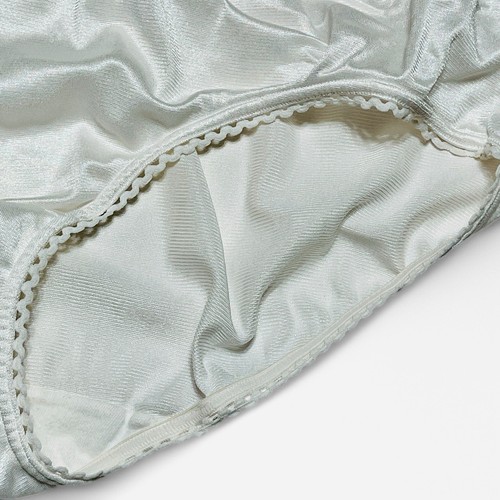 Vintage Warners Granny Panties White Sz 8 Nylon Brief Sheer 55184 Set Of 3 - Foto 5 di 11