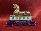 Lovely WW1/2 Lincolnshire Regiment Silver Enamel sweetheart Brooch w/pin