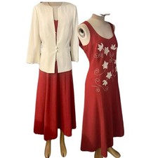 Jacques Vert Mother of the Bride Outfit Size 14 Dress & Jacket Suit New with tag