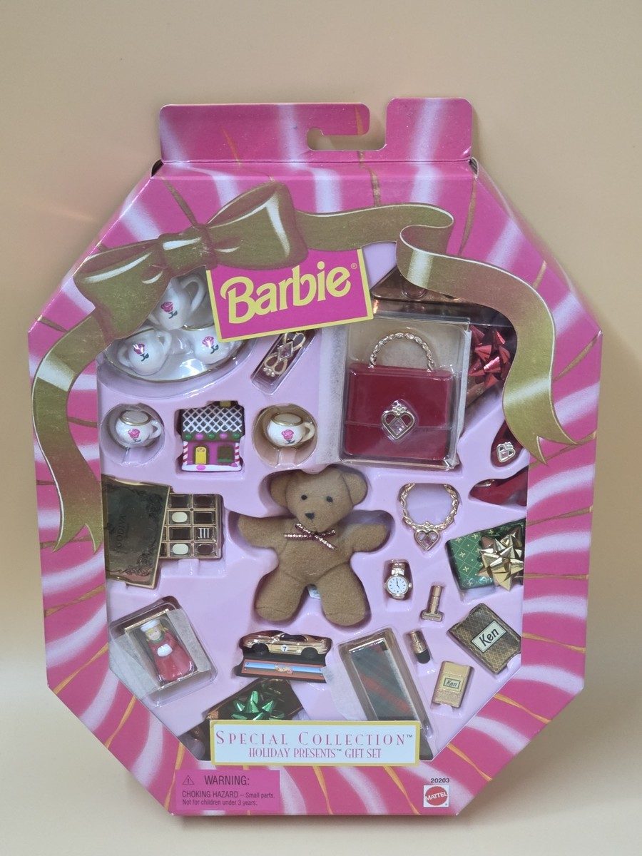 1998 Mattel Barbie Holiday Presents Gift Set Special Collection