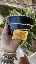 Vintage Escada men Leather Belt. Size 42.